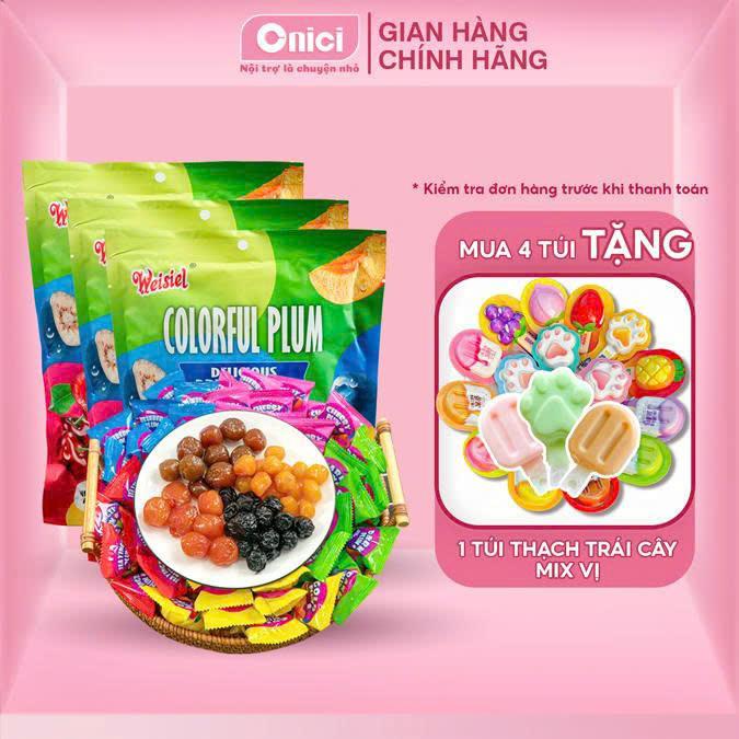 Combo 3 túi Ô Mai mix vị Colorful Plum 408g siêu ngon