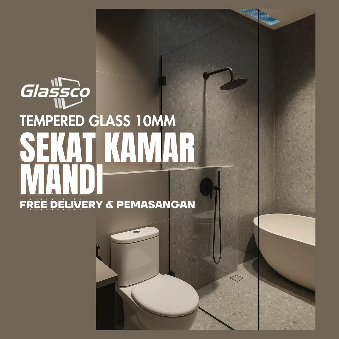Partisi Kamar Mandi Sekat Kaca Tempered 10mm Pesanan Pak Pandji