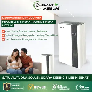 Miss Life Dehumidifier Dry Duo Pro and Air Purifier Penyerap Kelembaban Serap Air Moisture Dehumidifier Ruangan Pembersih Udara Kamar HEPA Filter Anti Jamur Baju Lembap Lemari Apek Lembap Kelembaban Pencegahan Jamur Pencegah Jamur Bau Pengering Udara