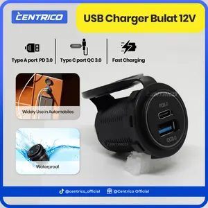 USB Charger 12V QC PD Dual Port USB-A & Type C Fast Charge / USBKGG004-GKT