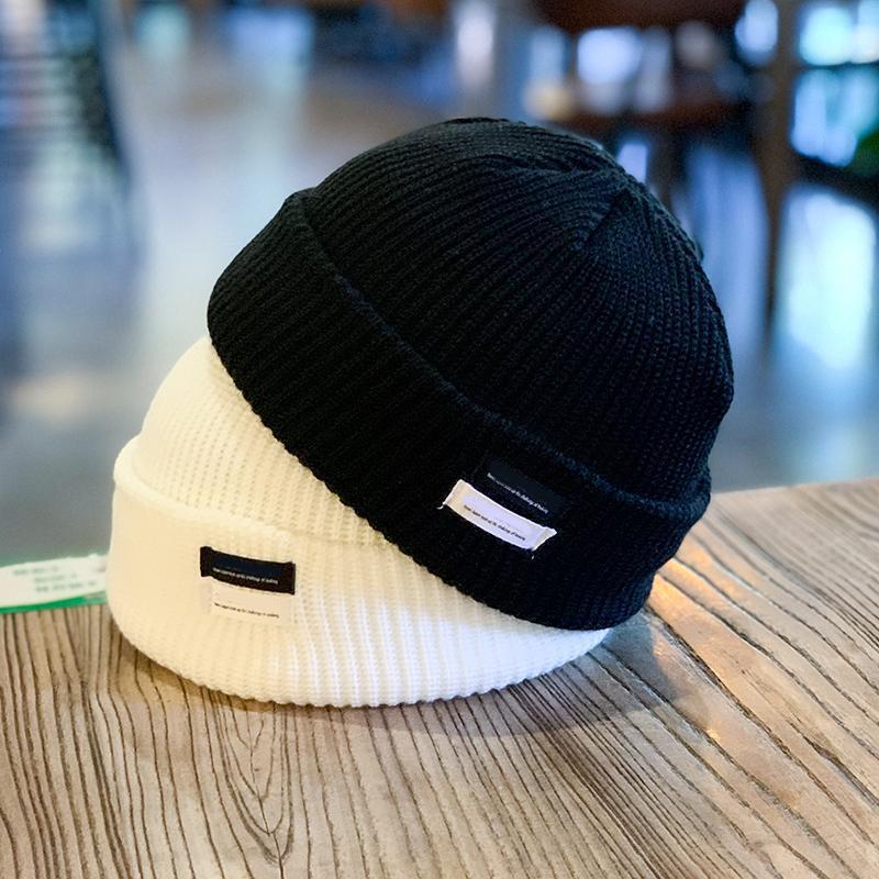 Mũ Đan Mềm, Màu Trơn Ấm Áp Mùa Thu Đông, Phong Cách Thường Ngày Thích Hợp Cho Nam Và Nữ, Mũ Không Vành Mũ Len