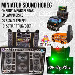 Miniatur sound Horeg Viral, Mainan Sound bisa bunyi dan lampu disko, harganya murah bisa untuk di jual lagi, bida buat Truk/colt bak