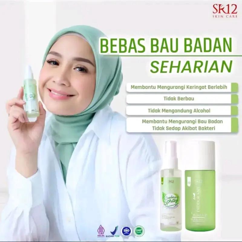 SR12 Deodorant Spray Reguler / Premium 60 ml Atasi Bau Badan Ketiak 1