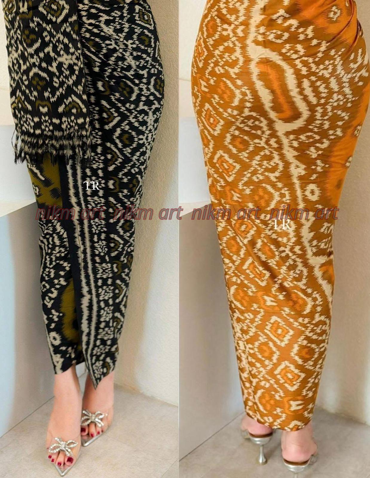 Kain Kamen Lembaran Set Selendang Motif Songket Gringsing