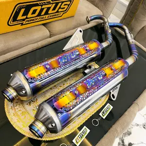 knalpot MONCONG SHIJIRO ORIGINAL LOTUS TAMNEG  UNGU 28-38 OUTE 38 Mio, Beat Fi, Beat new, vario 125/150 led new, aerox, nmax,scoopy knalpot sudah tinggal pasang