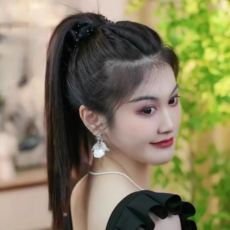 Kẹp Lấy Bong Bóng Lưới, Hàng Mới Về, Kẹp Tóc Thanh Lịch, Kẹp Cá Mập Dễ Phối Đồ Kẹp Tóc Thanh Lịch Hoa Women Voan 5
