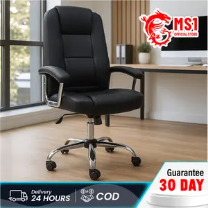 MS1 - Kursi Kantor Executive Kulit Sintetis Rotasi 360° Sandaran Ergonomic Nyaman Tahan Lama