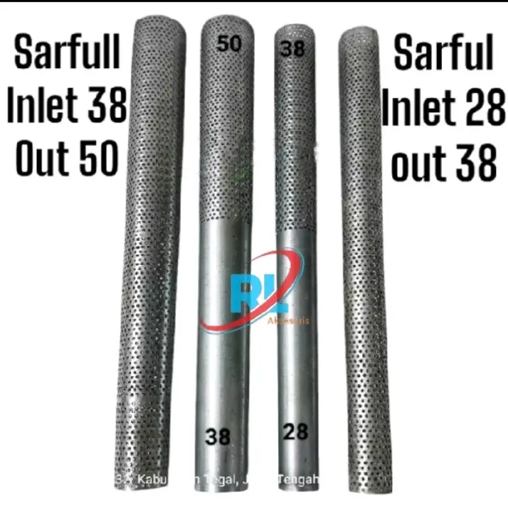 Saringan knalpot Racing inlet 28 out 38 dan inlet 38 out 50 panjang 40cm Copy TZM CMS VND ZRC DR.sound DLL