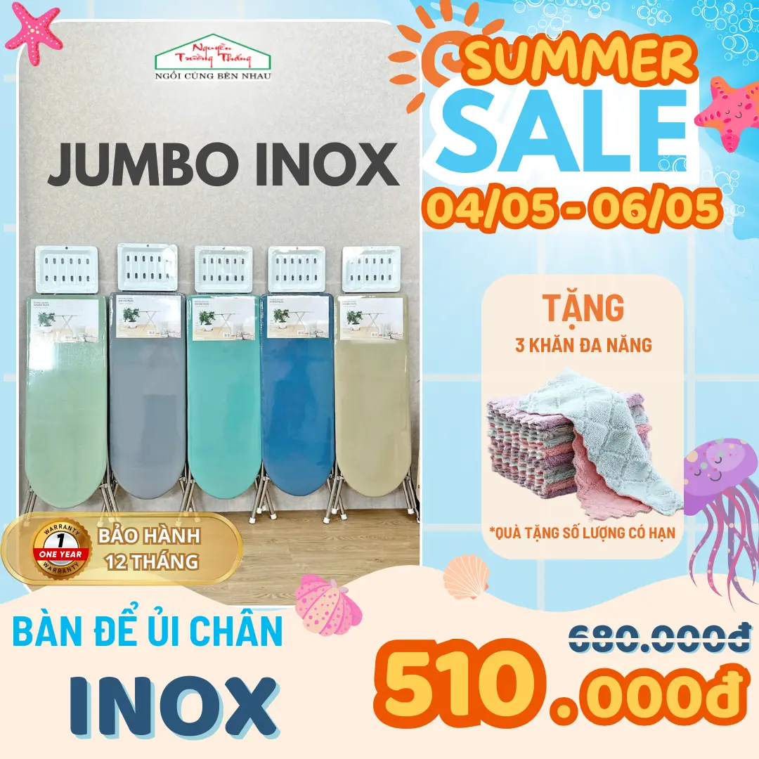 Bàn để ủi cầu là quần áo chân inox 38x100 - NGUYỄN TRƯỜNG THẮNG ghế  ủi kệ đồ