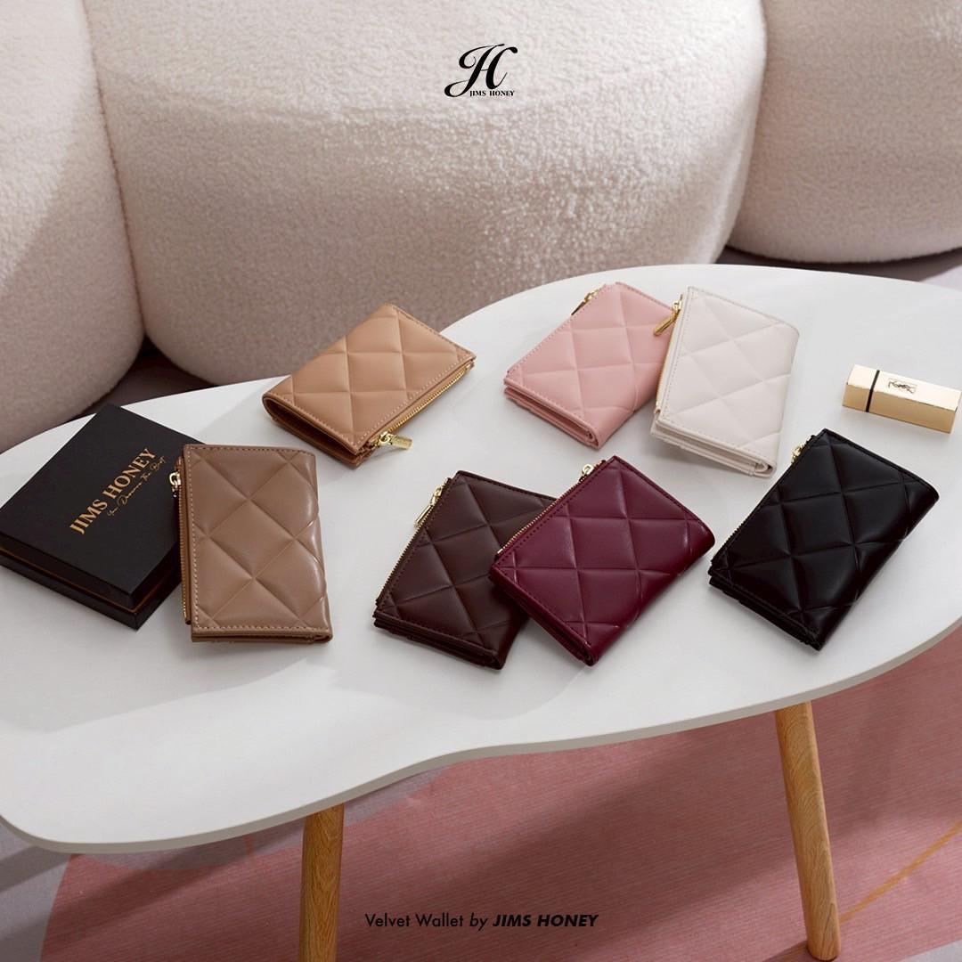 JIMS HONEY VELVET WALLET Dompet Kecil Lipat Wanita Cewek FREE BOX