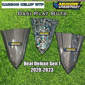 Dasi Buta Plat Nomor Beat Deluxe Gen 1 K1A Carbon Forged / Hexagon Tahun 2020/2023