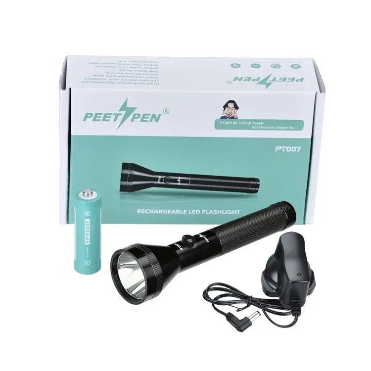 Peetpen  Rechargeable Tactical Flashlight – High Lumens, Super Bright, IPX6 Water-Resistant LED Flashlight for Camping, Hiking, Outdoors & Emergency Use