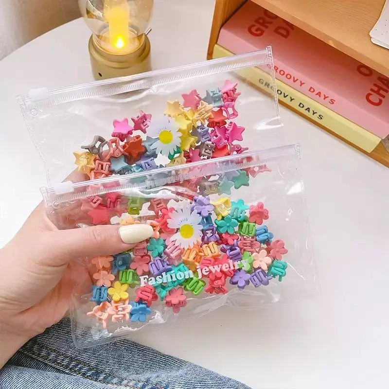 MJ-50PCS FREE POUCH JEPITAN JEPIT RAMBUT KECIL BENTUK BUNGA - AKSESORIS JEPIT RAMBUT ANAK 1