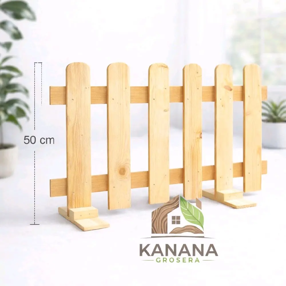 Pagar Kayu Dekorasi / pagar kayu tinggi 50 cm safety gate untuk halaman rumah / kamar / ruang tamu