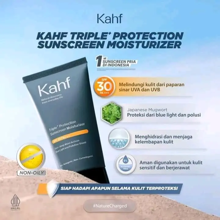 Kahf Triple+ Protection Sunscreen Moisturizer 30 ml Wajah 0