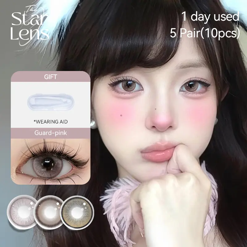 Kính áp tròng hàng ngày, Starlens, 10 cái, Kích thước 14,2mm, Mắt búp bê, Thích hợp để sử dụng trong 1 ngày, Mức độ 0,0-8,0