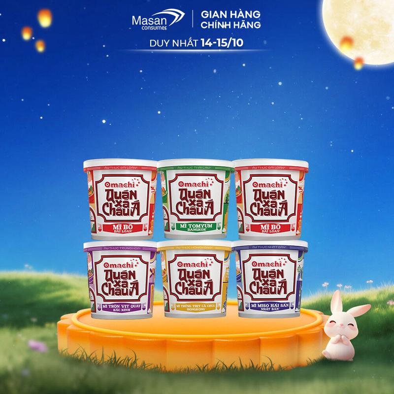 Combo 6 Hộp đồ ăn Omachi Quán Xá Châu Á (vị tự chọn)