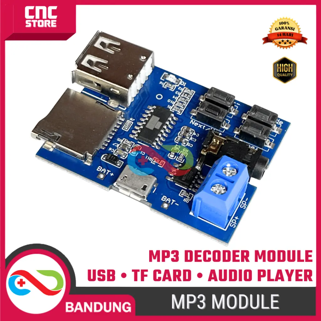 MP3 Decoder Player Module Micro USB TF Card – Modul Audio MP3 Player