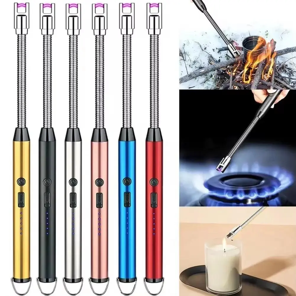 Electric Candle Lighter - Rechargeable & Flexible - Windproof - 360° Arc Flameless - Kitchen Utensil - Utensils