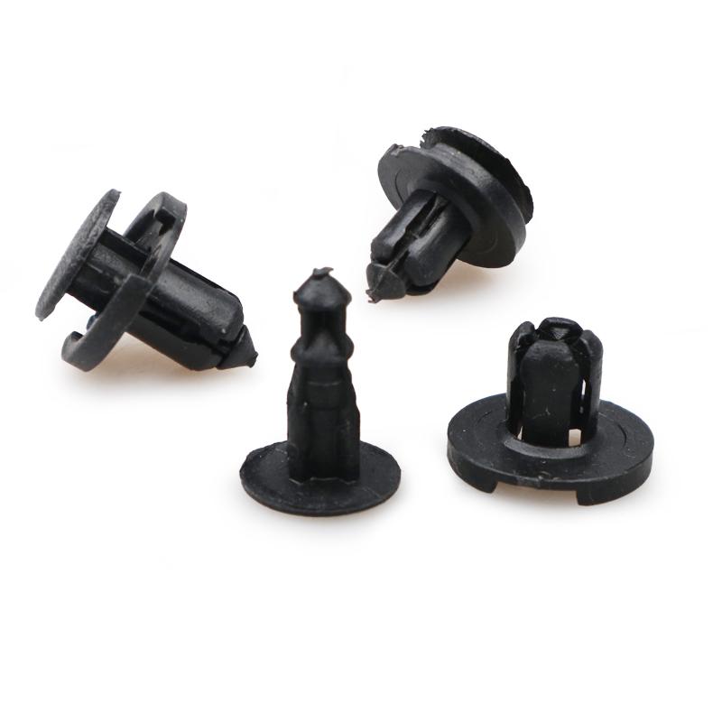Product Introduction of 10/20/50pcs 8mm Diameter 8mm Black Plastic Auto Fasteners Rivets Clips Vehicle Car Bumper Door Panel Fender Liner Clips Retainer 26
