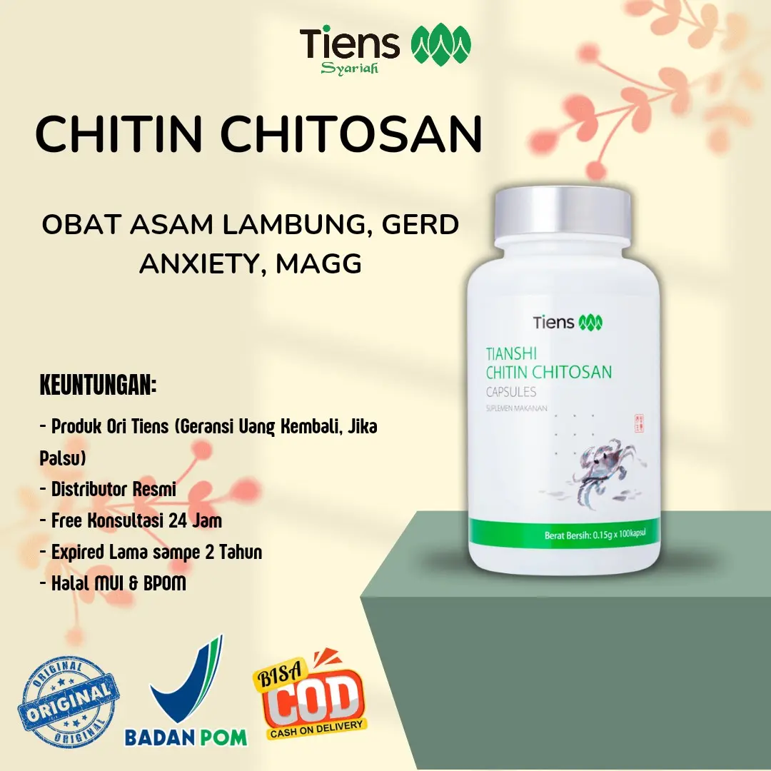 Herbal Cina Cihihitin Chitosan Tiens Asam Lambung Cina