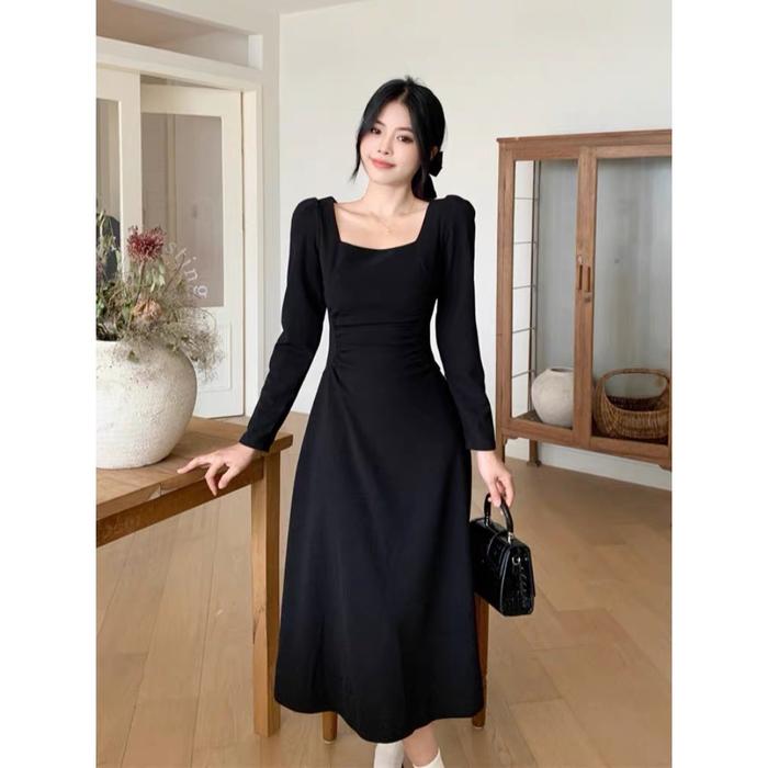 knee length dresses for ladies Korean Dress Evening main image 1