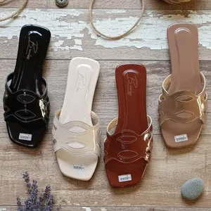 B'MALSSS Sandal Wanita - Sandal Wanita Dewasa - Sandal Flat Simpel - Sandal Kekinian