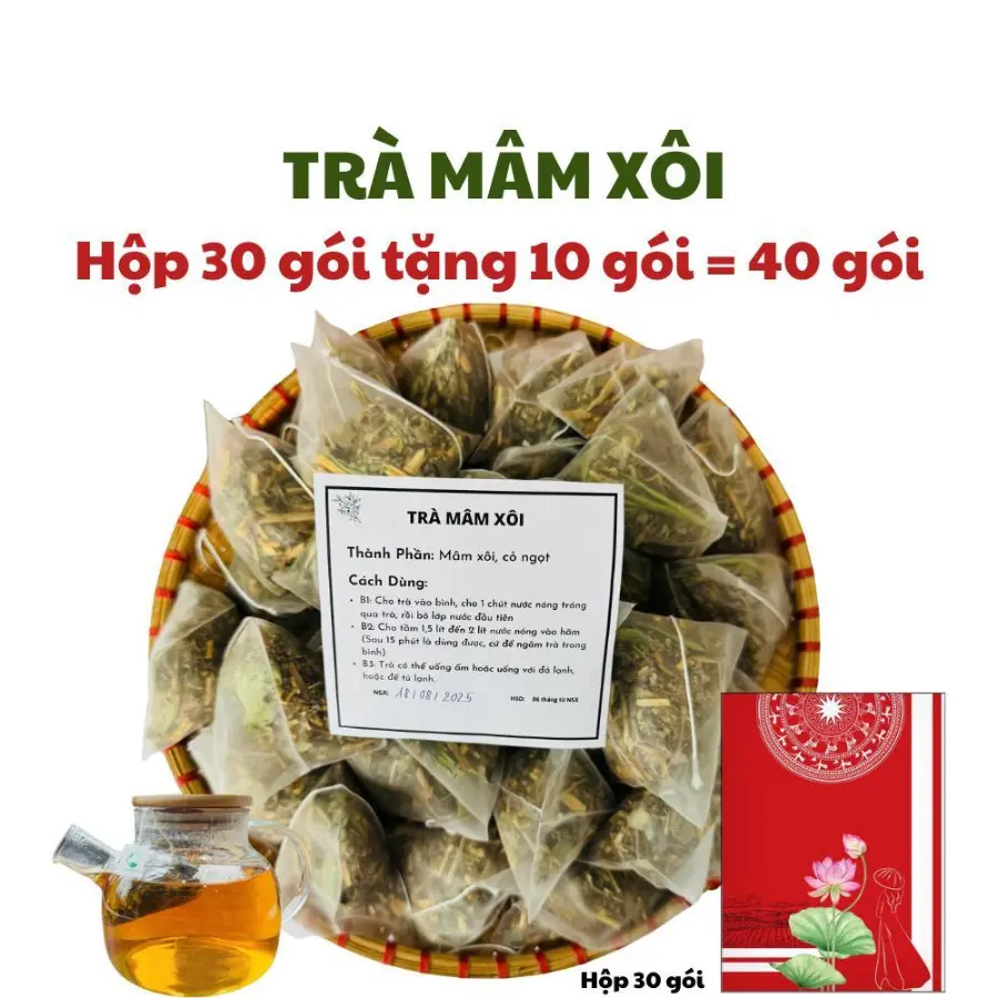 [30 gói tặng 10 gói] Trà Mâm Xôi tốt cho chị em phụ nữ. 1 Gói pha 1.5-2 lít nước, HSD 6 tháng