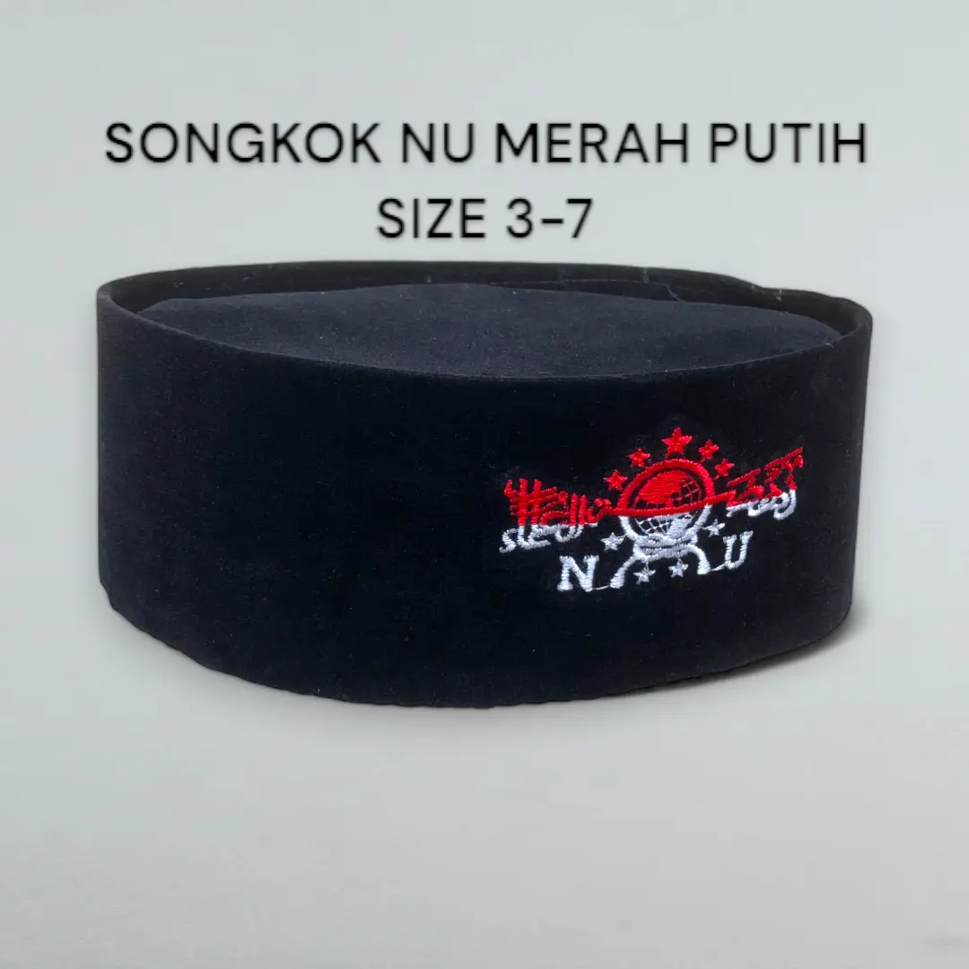 Songkok Kopyah Kopiah Peci NU Merah Putih Muslim Nyaman