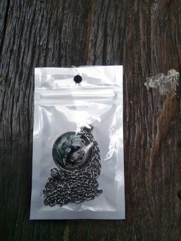 Product Review of Kalung Liontin Yin Yang Art Kaca Cembung Tali Kulit Rantai Stainless Steel from N**n 0