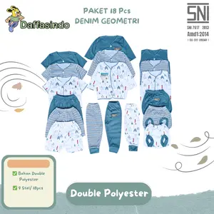 Daffasindo 18Pcs Paket Baju Bayi Laki-laki Perempuan 0-6 Bulan SNI 9 Stl Paket Hemat Baju Bayi Baru Lahir Baju Bayi Siap Brojol paket  bayi  baru  lahir baju  bayi  6–12  bulan Katun Katun Katun Katun Katun Cewek Parsel