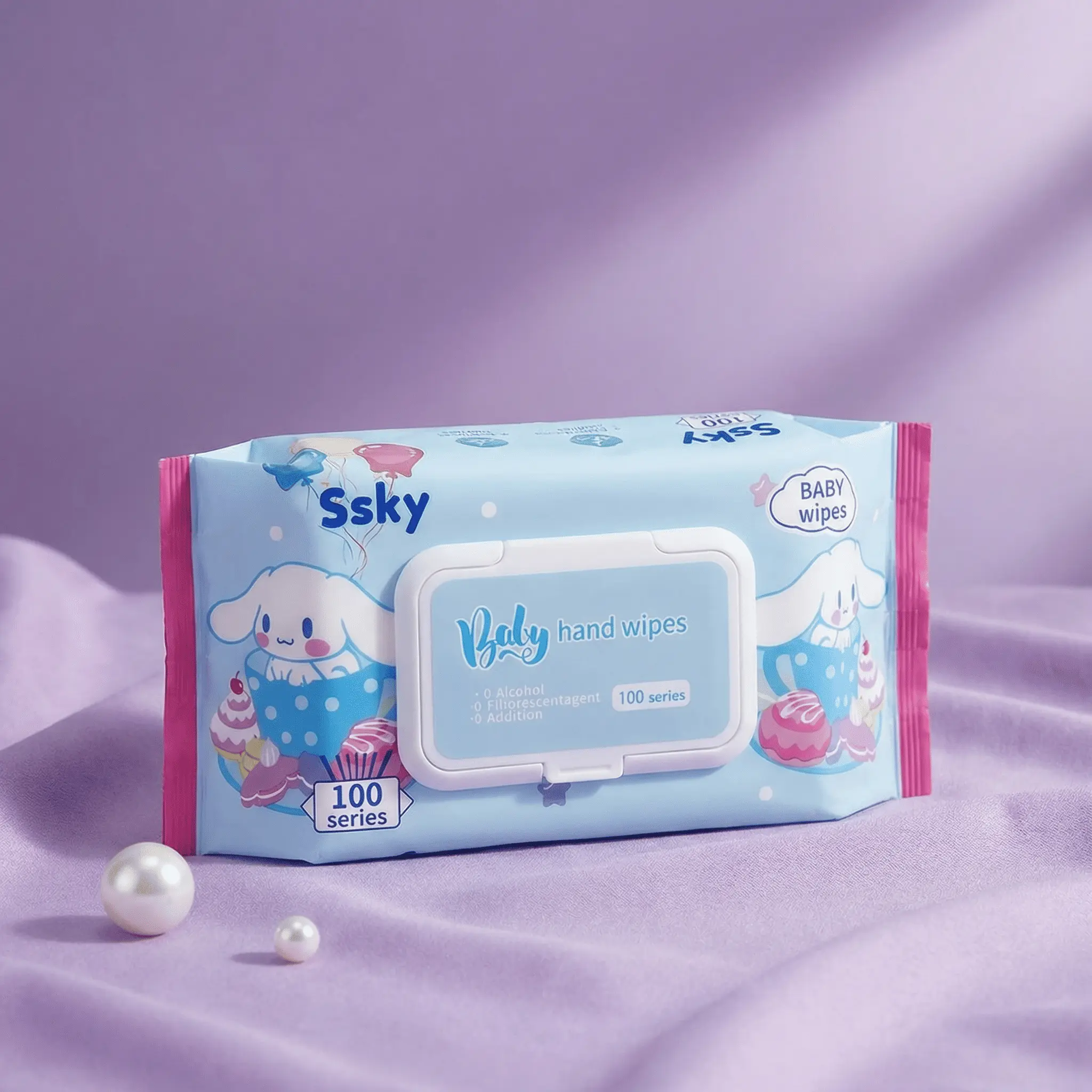 SSKY Tisu Basah Bayi Jumbo 1 Pack 100 Series Kualitas Tinggi Praktis Aman Wajib Punya Ibu  Bayi basahi non parfum Tidak Mengandung Alkohol dan Pewangi
