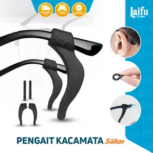 Laifu Store Kacamata Anti-Slip Set Telinga Hook Bantalan Anti-Jatuh Artifact Mata Kacamata Kaki Hook Belakang Telinga Tetap Aksesoris Nyaman Di Telinga Bahan Silikon Alami Lembut