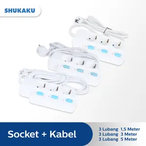 SHUKAKU STOP KONTAK MULTI SAKLAR 3 LUBANG