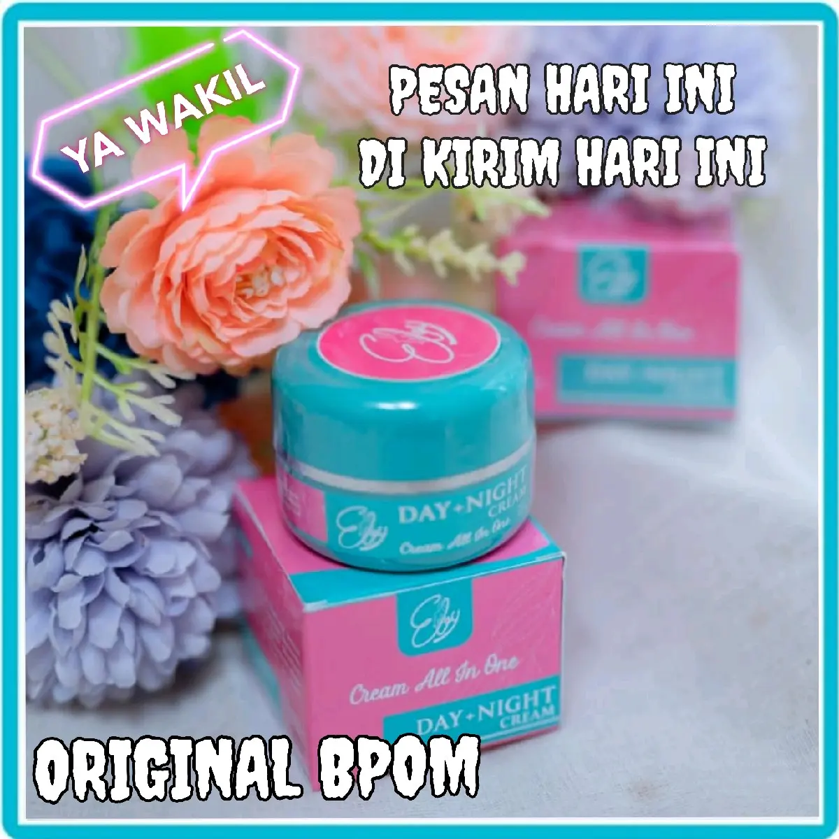 04 cream eliza beauty 100% Original Mencerahkan mencerahkan Perawatan Vitamin Wajah Pelembab Hitam