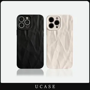 UCase Case iPhone 11 13 12 14 15 16 Pro MAX 7+ 8+ XR XS MAX Premium skin-feel wrinkled mobile phone case