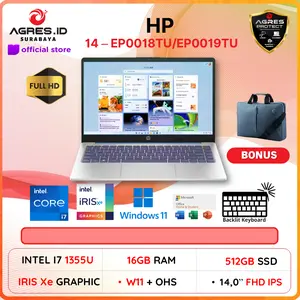 HP 14S EP0018TU Intel i7 1355U 16gb 512ssd 14.0 FHD IPS Win 11+OHS