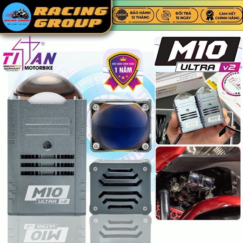  M10 Ultra V2 Đèn Trợ Sáng Bi Cầu Mini Titan M10 Ultra V2 Siêu Sáng Chống Nước IP68 - Bảo Hành 1 Năm trosang 
