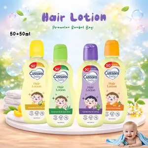 Cussons Baby Hair Lotion 50+50ml Losion Rambut Bayi Aman Lembut Wangi Tahan Lama Cocok Untuk Bayi - Hitam, Kulit
