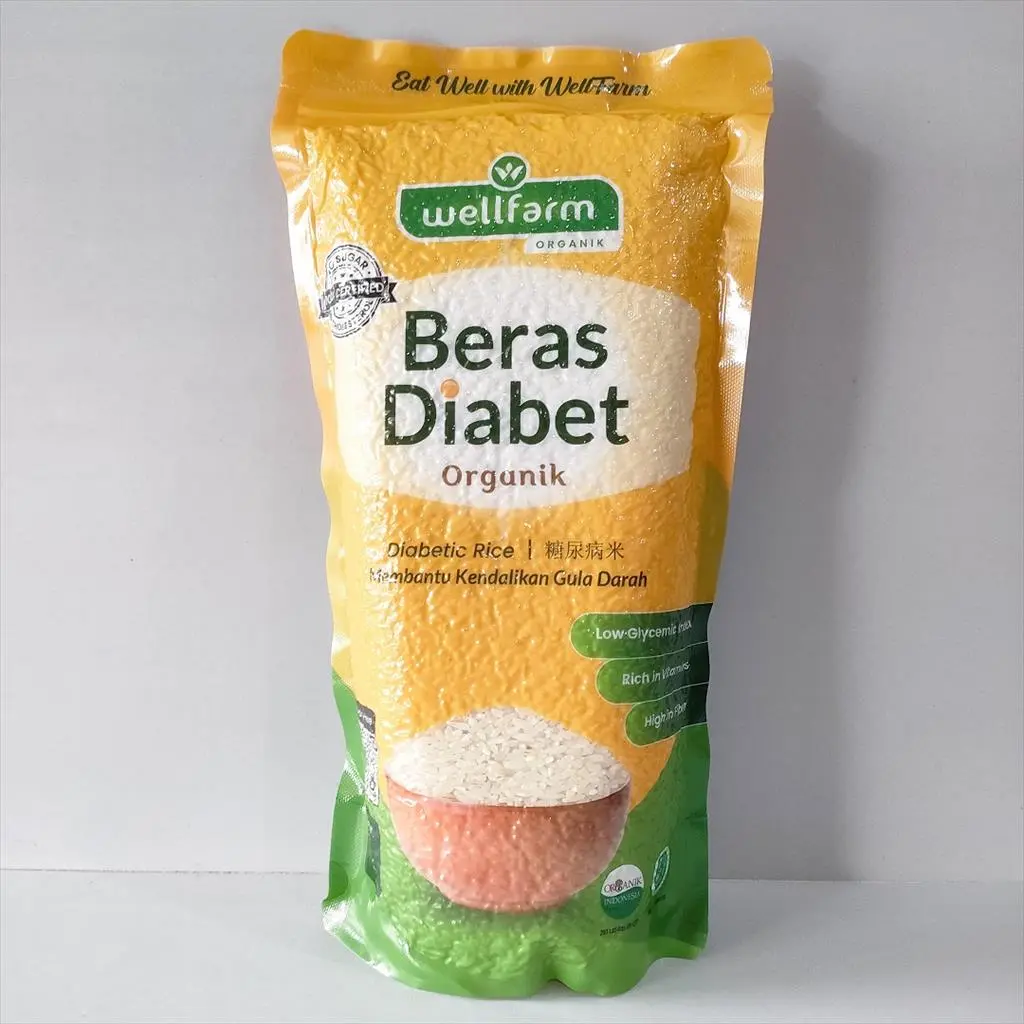 Wellfarm - Beras Diabet Organik Rendah Glikemik Bebas Gula 1kg Organic Diabetic Rice