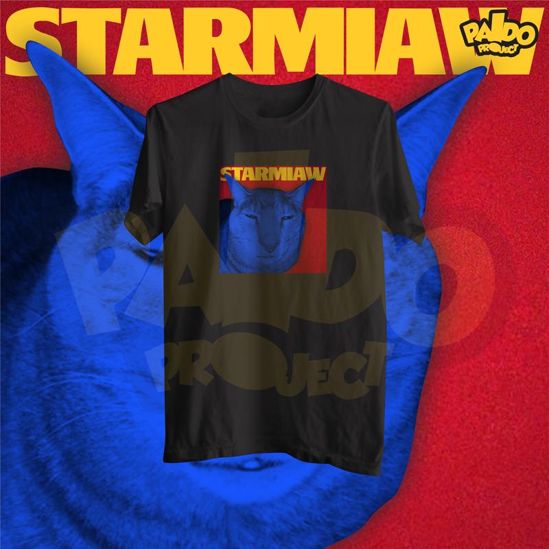KAOS STARMIAW VOL2 HITAM LENGAN PENDEK Cotton Combed 30S 1