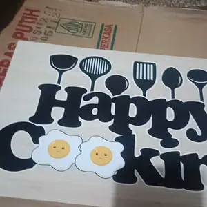 satu hari kirim - Hiasan Dinding happy cooking - Dekorasi Dapur Cantik dan Menarik