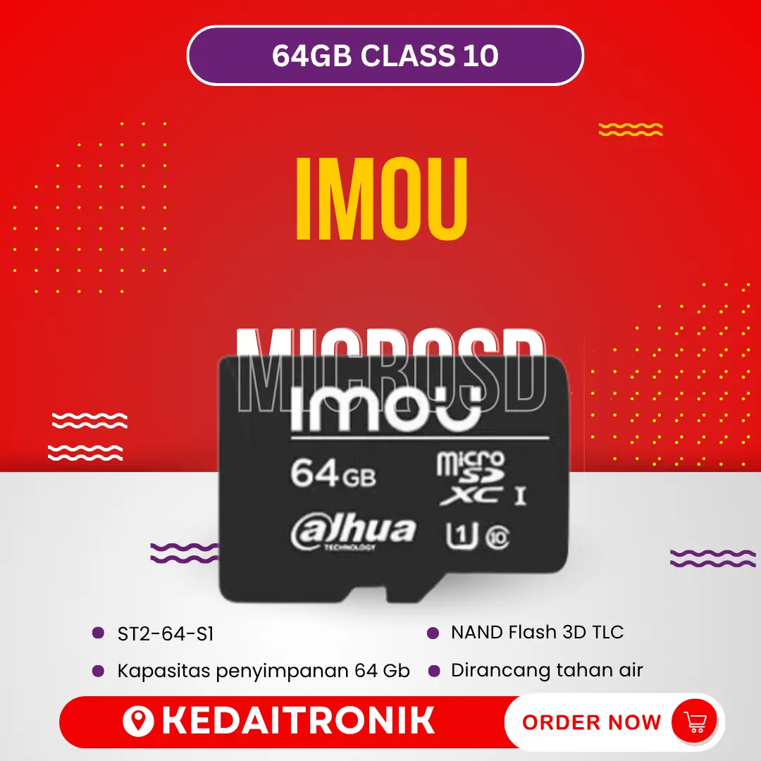Imou MicroSD 64GB Class 10 Penyimpanan Storage Garansi 1 Tahun Original Resmi