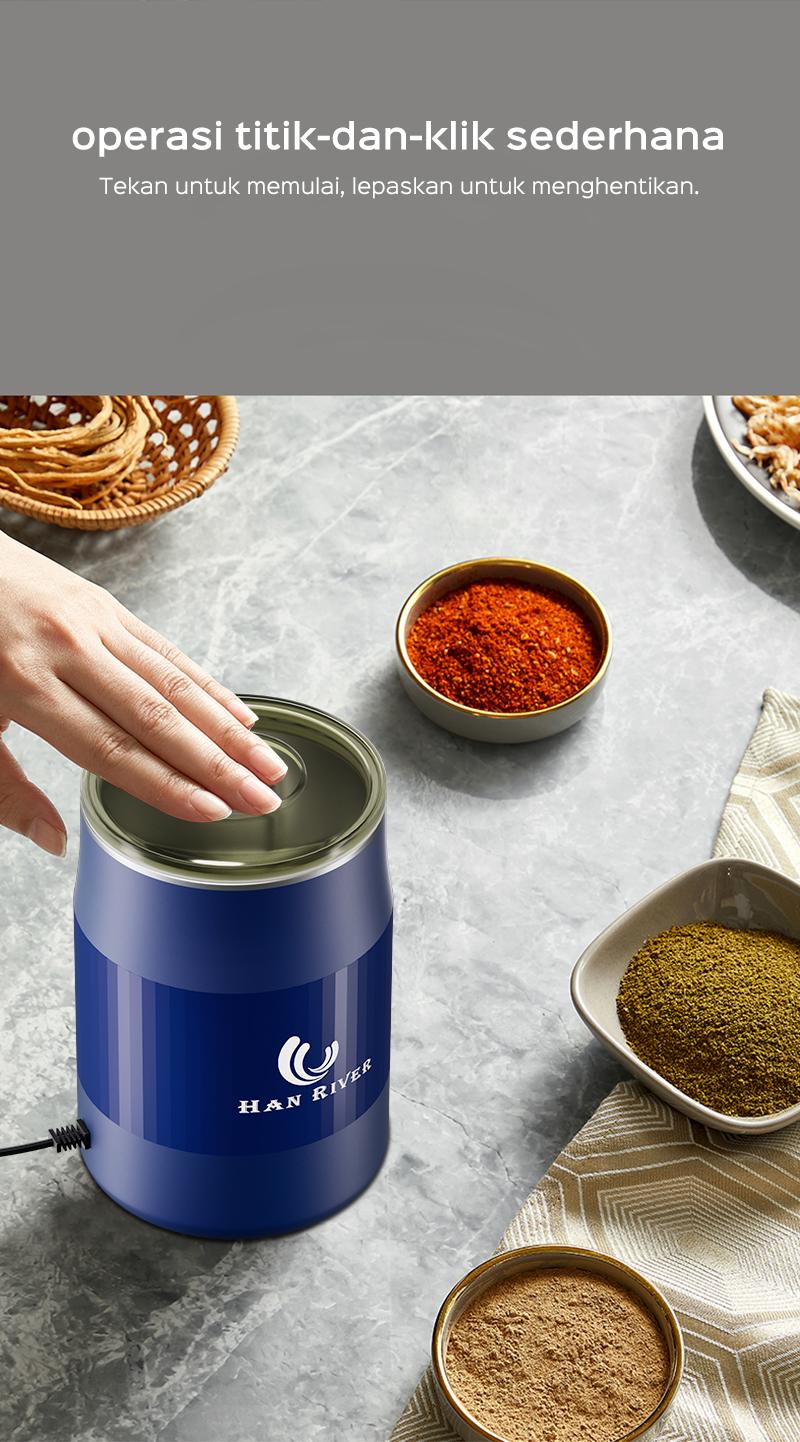 [COD] HAN RIVER Grinder Handheld Electric Serbaguna Bumbu Grinder Blender Serbaguna Giling Biji Kopi Penggiling Kopi kering