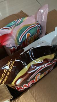 Product Review of COD Soes Coklat Cokelat/strawberry/ 500g/1kg /Update kemasan terbaru / merek baru/Malona/ mix rasa/halal Kue Sus Kering Isi soes coklat lumer 1 kgr Enak Murah （Cemilan keluarga, cocok untuk dewasa dan anak-anak） Chocolate Food Makanan Snack Manis from s**️ 2