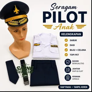 Promo Seragam Baju Propesi Pilot Zet Anak Fashion
