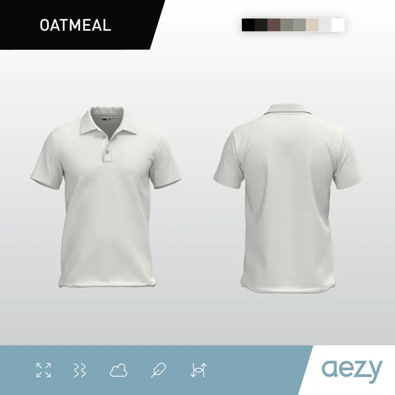 No Void Minds AEZY Polo Pique | Oatmeal 1
