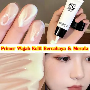 Primer Wajah 5 in 1 - Melembapkan, Brightening, Smoothing! Base Makeup yang Lembut, Memperbaiki Warna Kulit & Menyamarkan Pori-Pori.