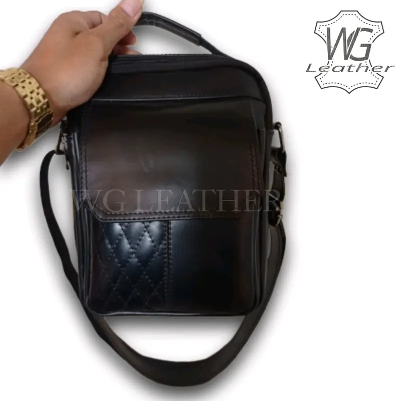 TAS SELEMPANG PRIA SIZE S BISA CUSTOM NAMA 100% KULIT SAPI ASLI 0
