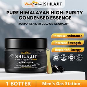 Wellcatcher-Shilajit Resin Ointment Pure Himalayan Organic 600mg ,85+ Trace Minerals, High Potencyfor Energy,Replenish energy,Improve endurance